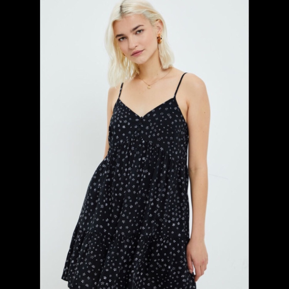 LA Hearts Tiered Ruffle Babydoll Dress